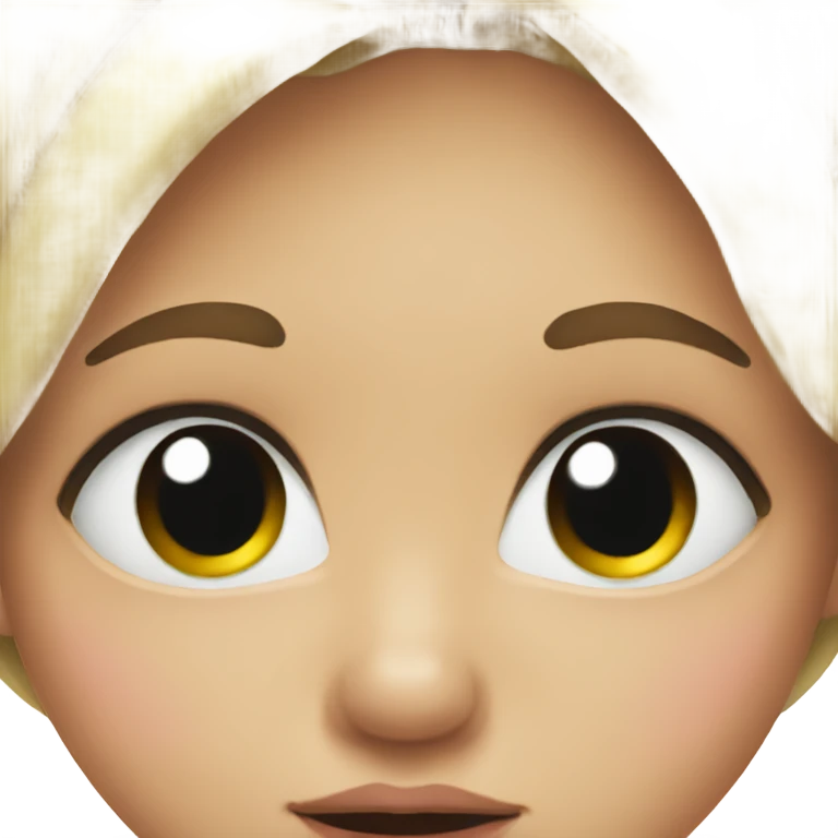 Girl wearing bows in her eyes emoji