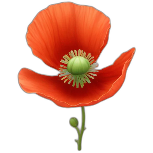 Poppy flower emoji