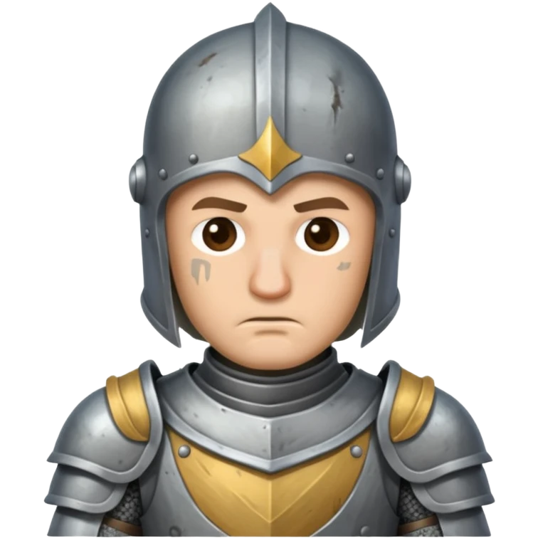 A sad knight  emoji