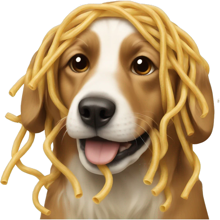 dog with spaghetti  emoji