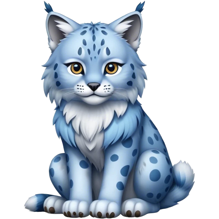 A blue lynx emoji