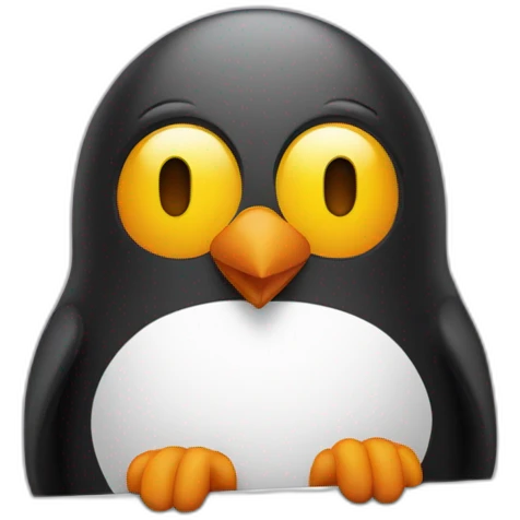 Pingouin sur snowboard emoji