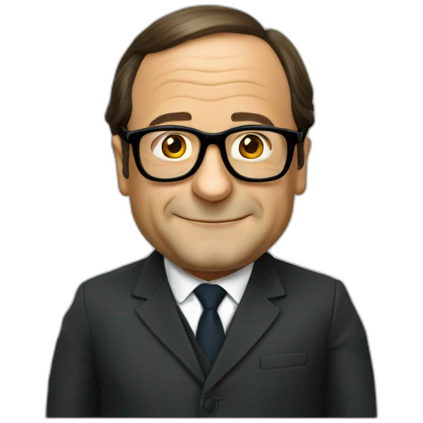 François Hollande in a turtle suit emoji