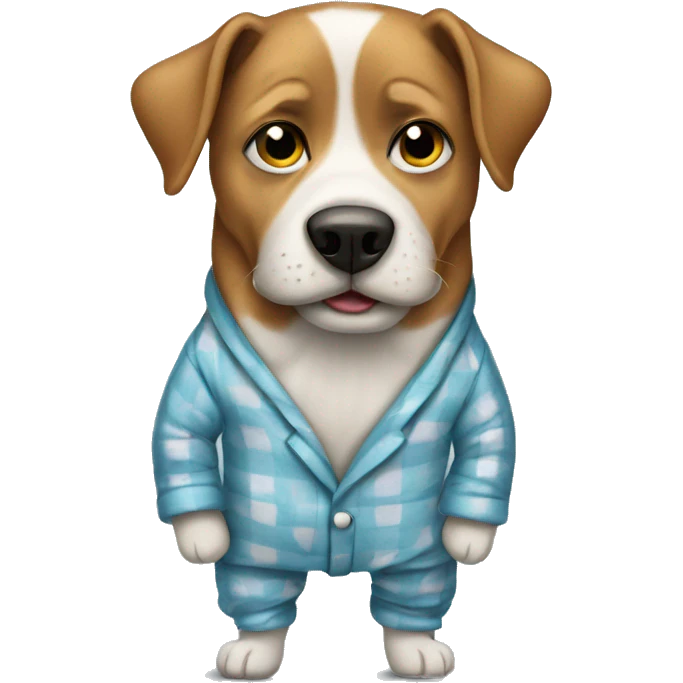 dog wearing pajamas emoji