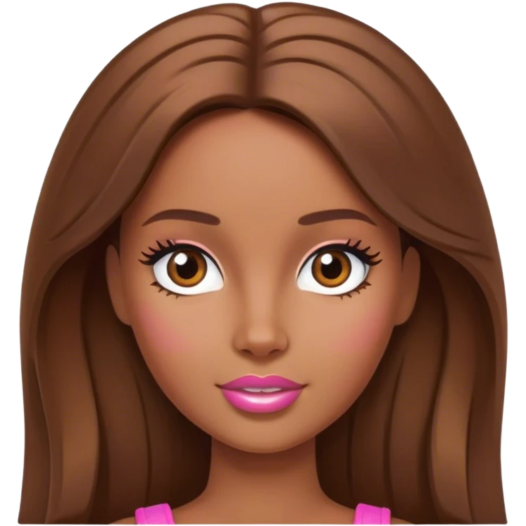 brown barbie brown hair emoji