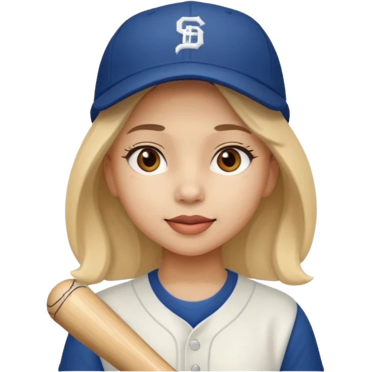 baseball hatted girl emoji