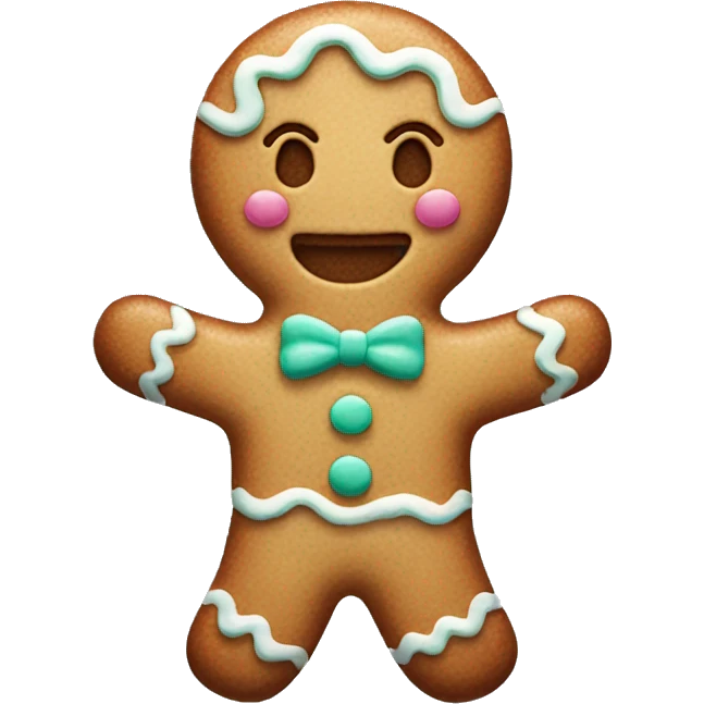 Pastel gingerbread man emoji
