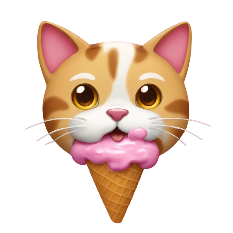 Cat eating ice cream  emoji