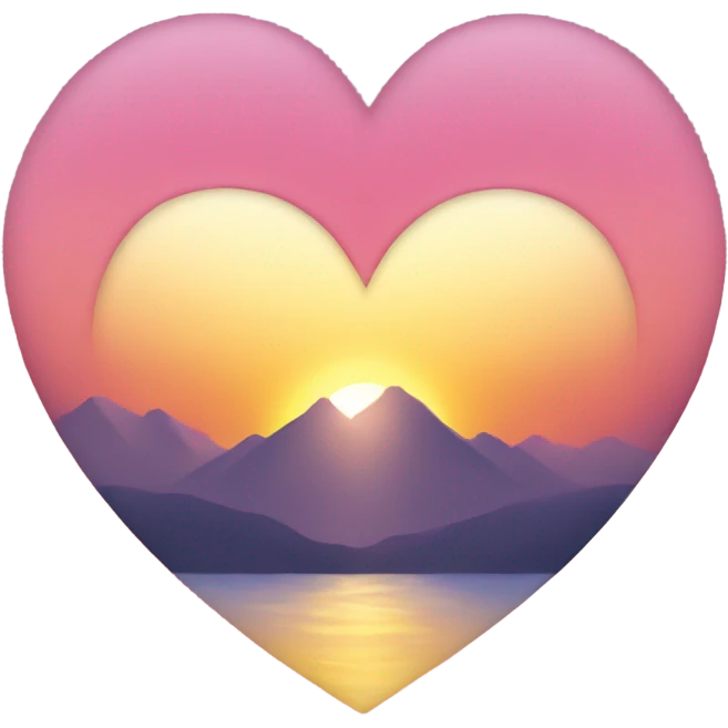 Sunrise heart emoji