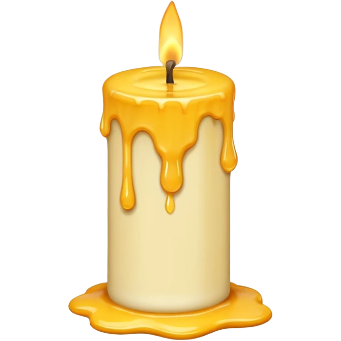 Leaning Candle dripping wax emoji