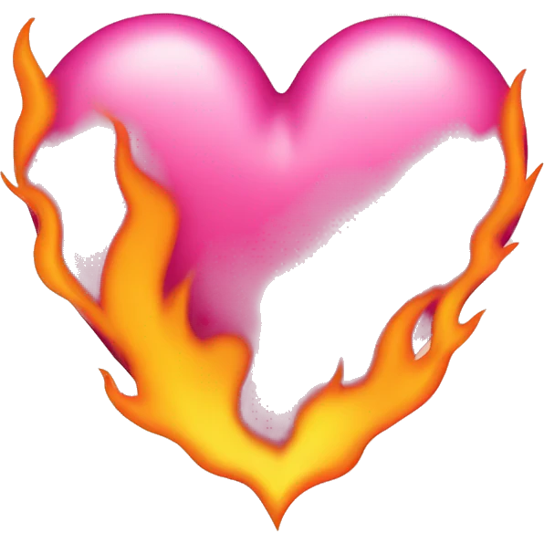 pink heart on fire emoji