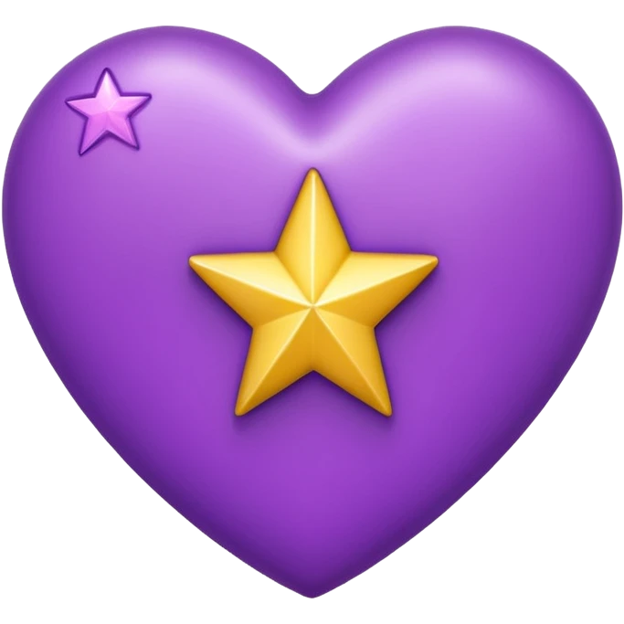 purple heart with a star emoji