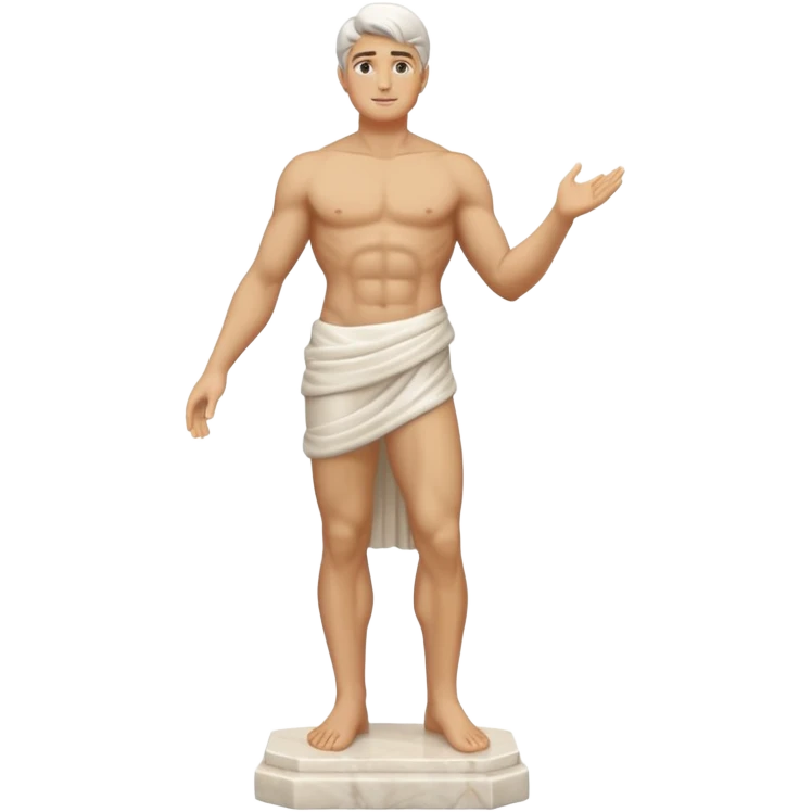 a marble man statue full body emoji