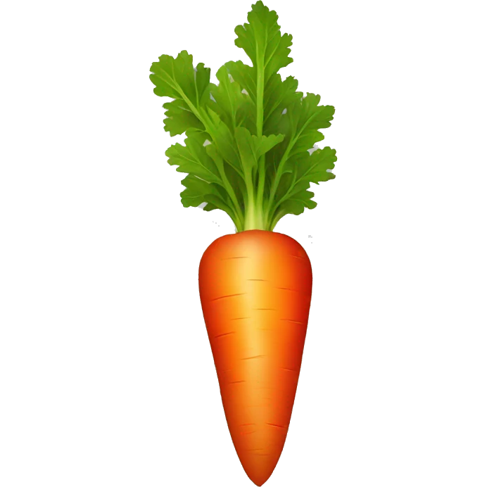 glowing red carrot emoji