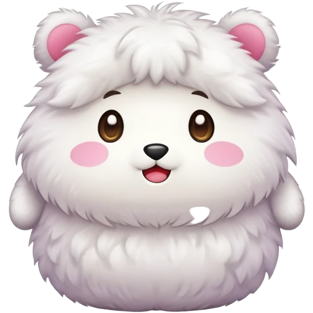 simple cute yurui mascot character with round body emoji