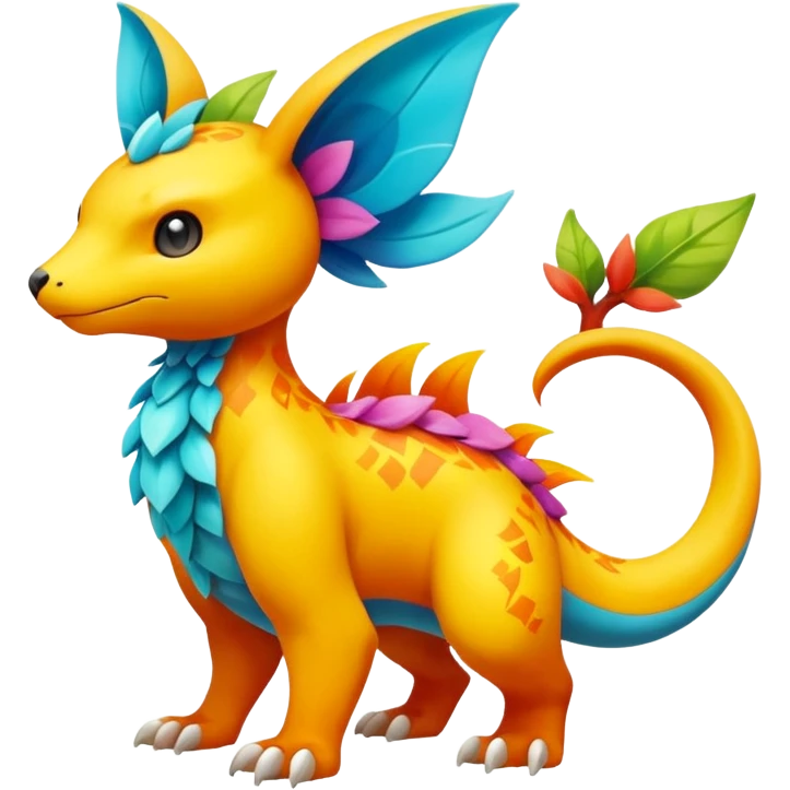 Elemental magical colorful exotic animesque Pokémon-Fakémon-animal-creature emoji