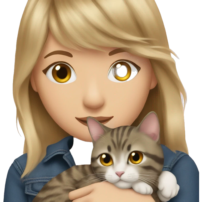 Taylor swift holding a cat emoji