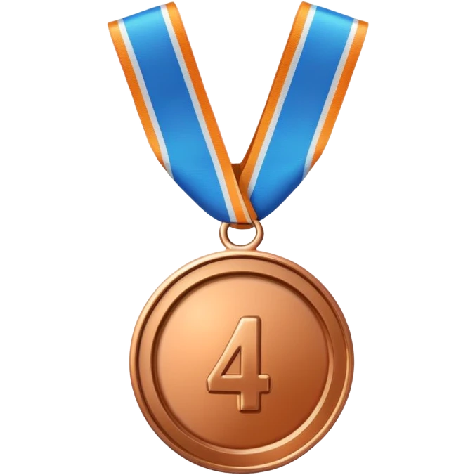 Create a 4th place medal emoji in the same style as the discord legacy one emoji