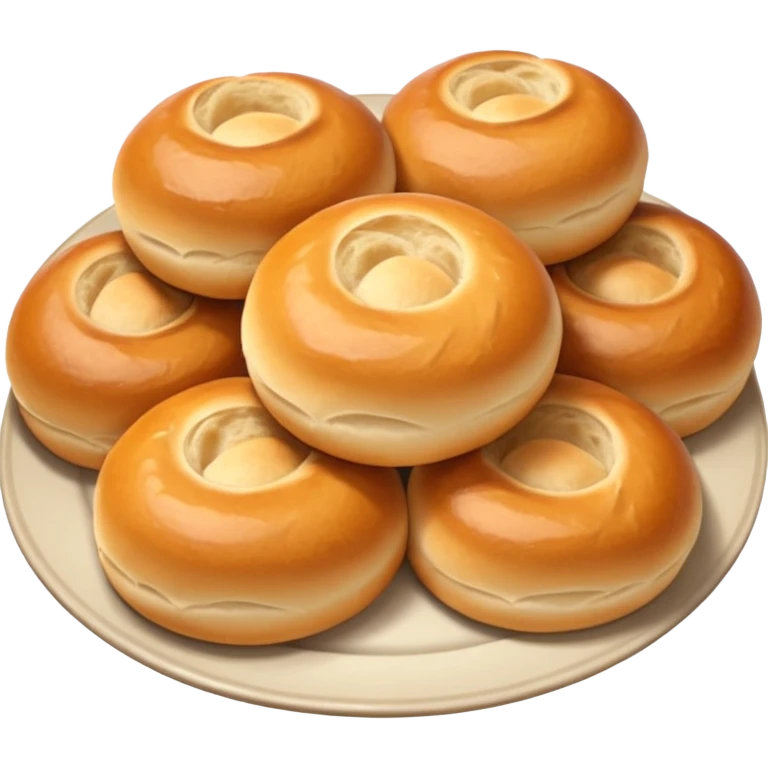 A plate of bread rolls emoji