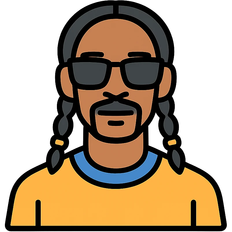 color outline icon of Snoop Dogg emoji