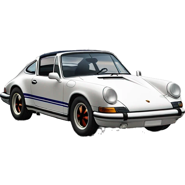 navy vintage porsche 911 emoji