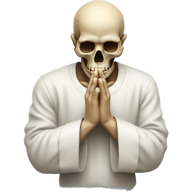skull with praying hands emoji
