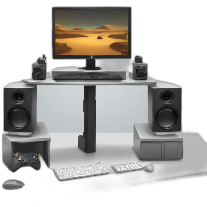 Desktop gaming setup emoji
