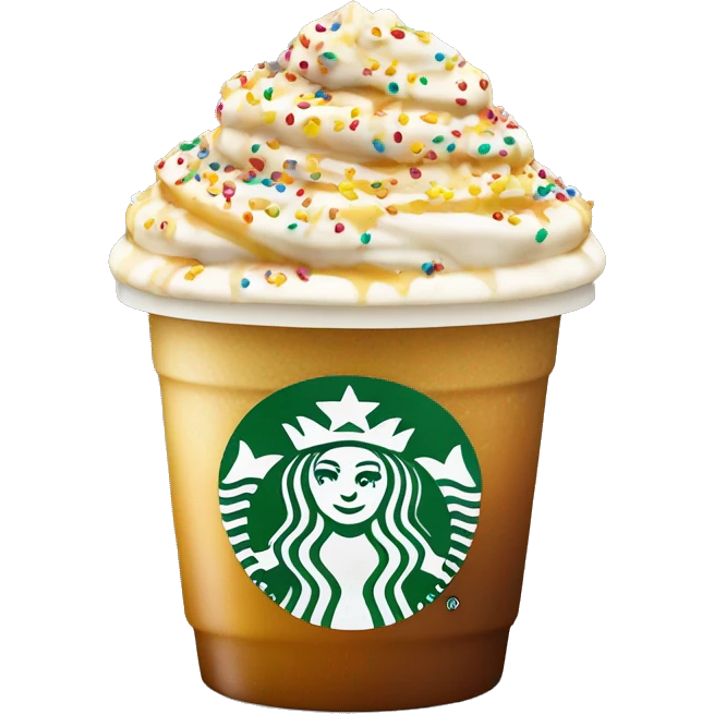 Starbucks Caramel Macchiato with sprinkles and lemon juice  emoji