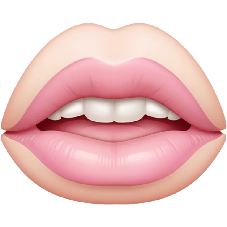 Pale Pink kiss emoji