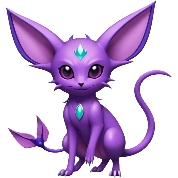 Cool Edgy Shiny Noibat-Espeon-hybrid  full body emoji