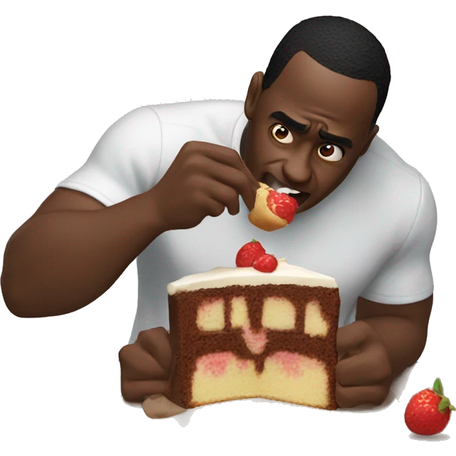 diddy eating a cake emoji