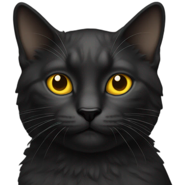 solar cat black emoji