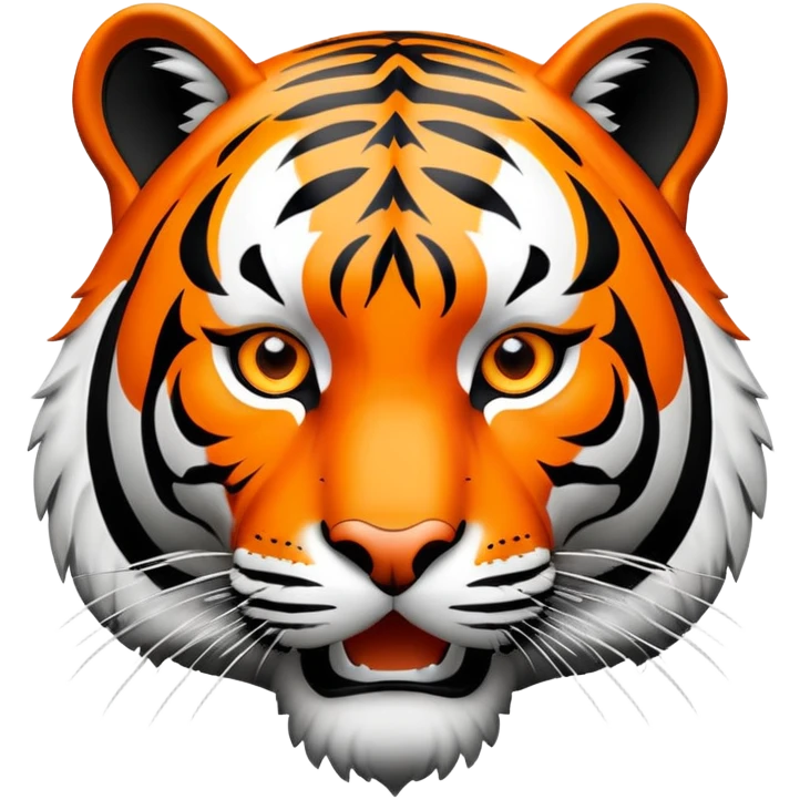 tiger face with HYPE text for Twitch emote emoji