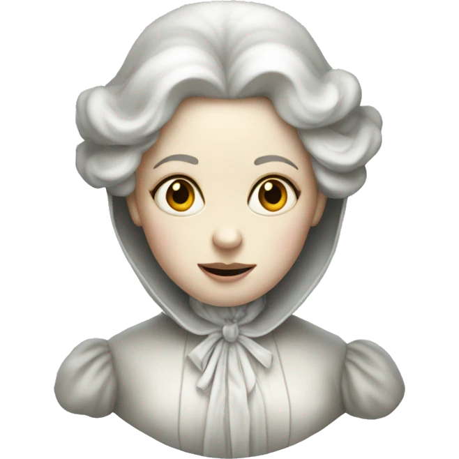 The ghost of an Victorian lady emoji
