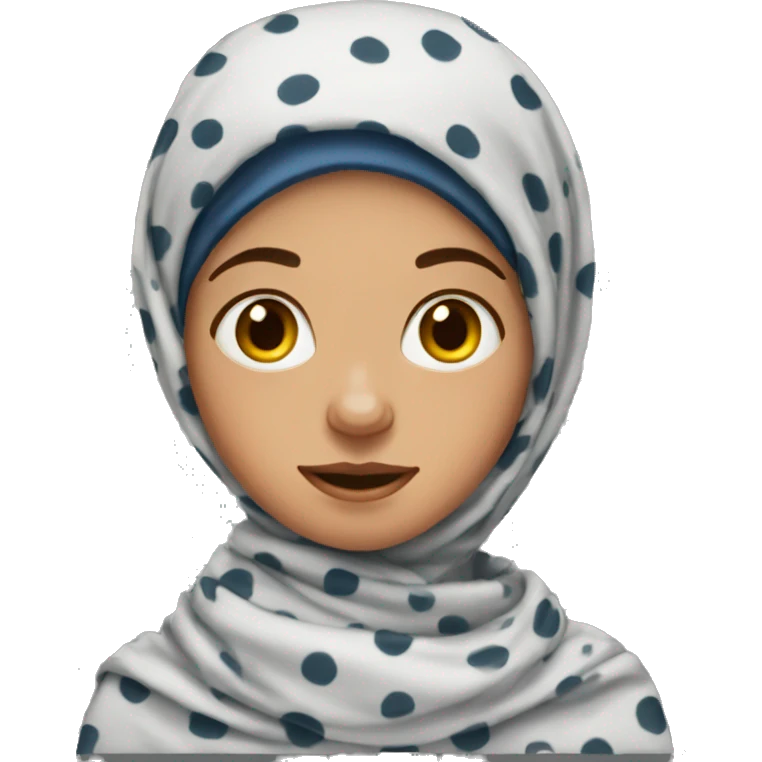 freckled girl in head scarf emoji