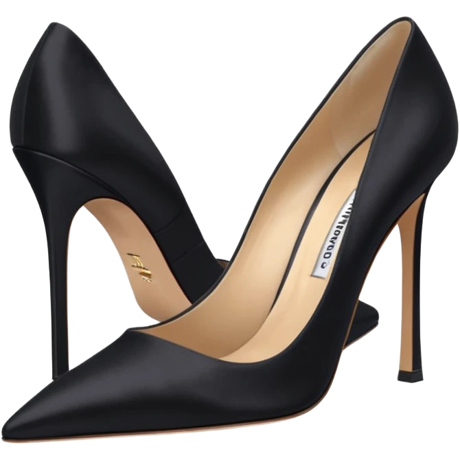 manolo blahink 90's satin pump emoji