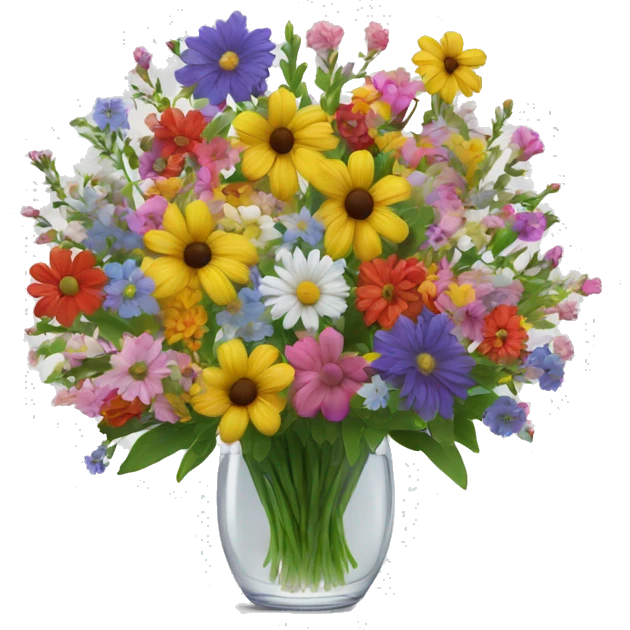 1000 flowers in a clear vase emoji