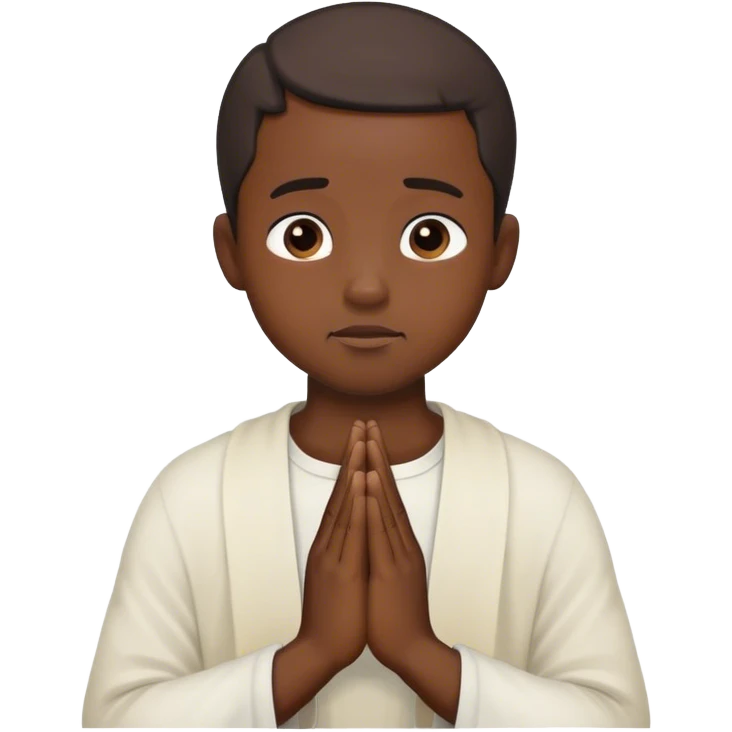 Black man praying  emoji
