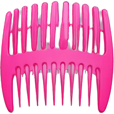Pink hair comb emoji