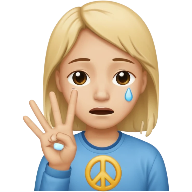 😭🥺✌🏼 emoji