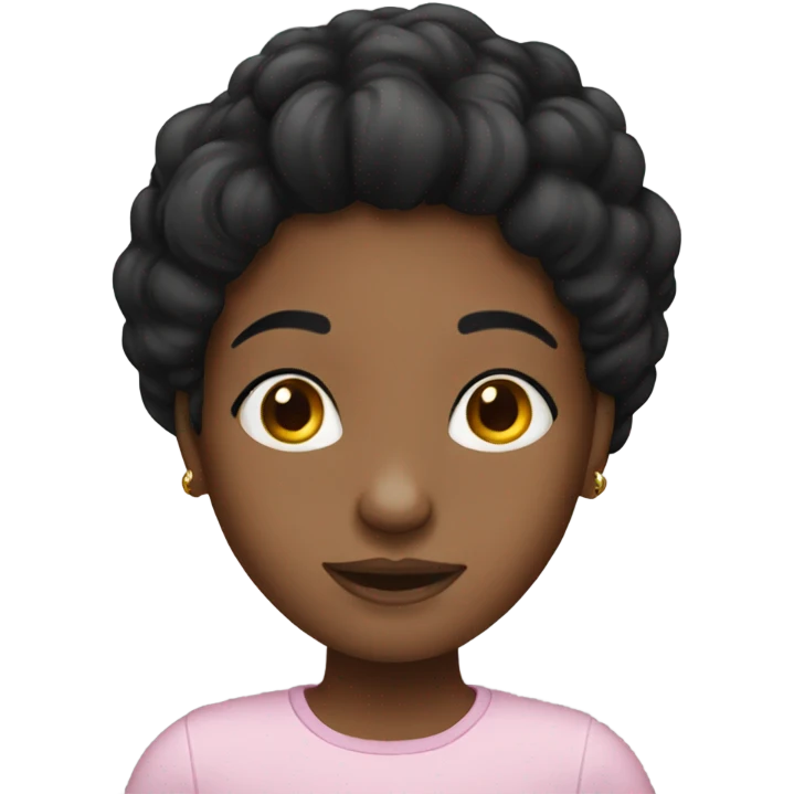 Black hair girl emoji