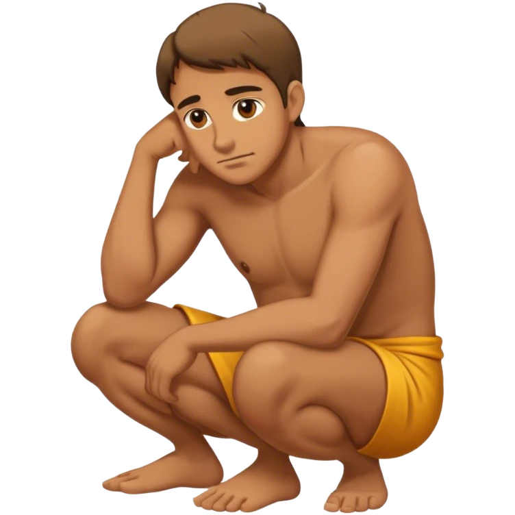 A GUY SITTING HUNCH BACK  emoji