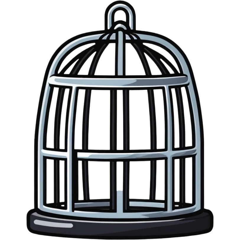 silver cage locked emoji