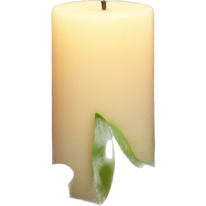 Spring candle with flowers  emoji