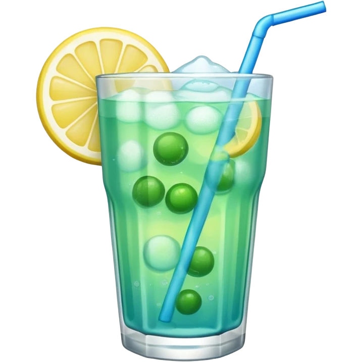 green-blue lemonade emoji