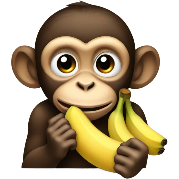 Monkey eating banana emoji