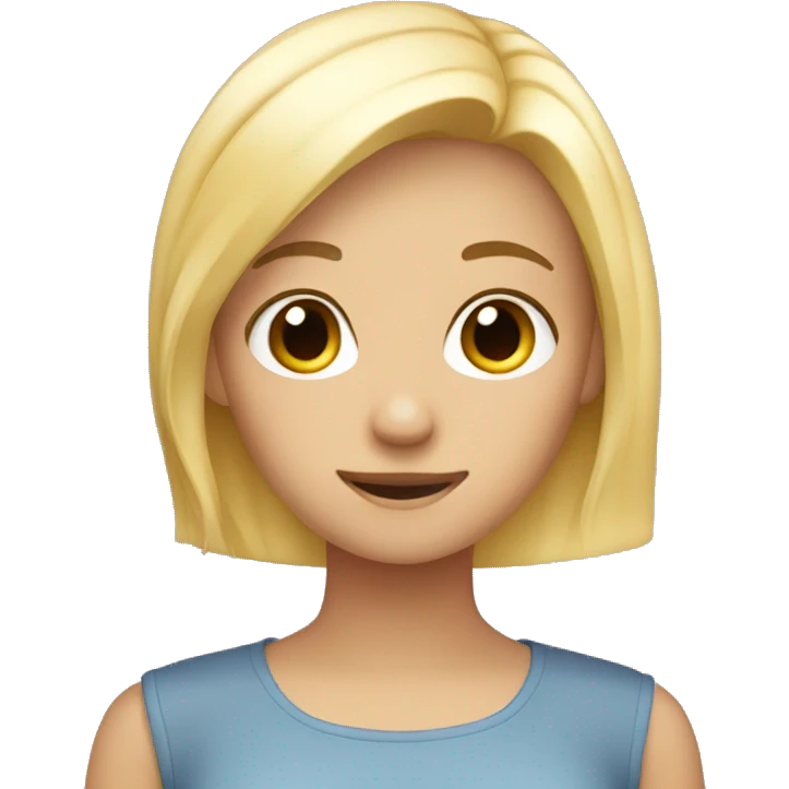 Blond girl hand in the back  emoji