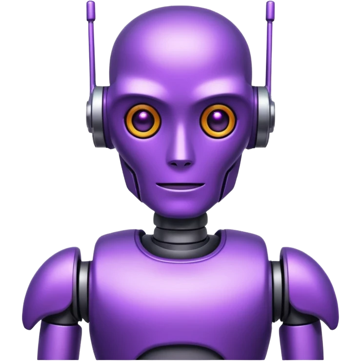 purple robot with tattoo emoji