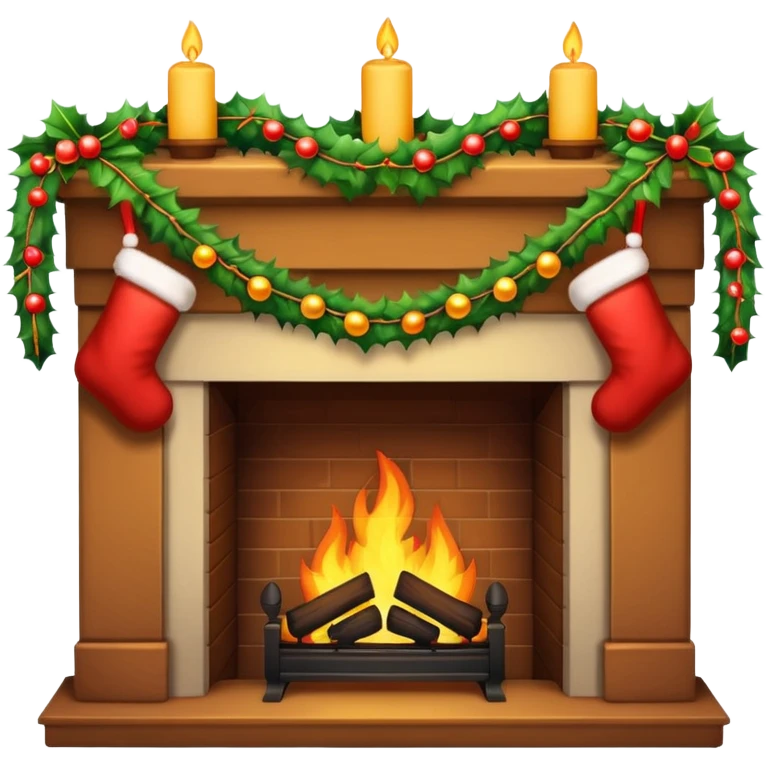  Xmas Fireplace emoji