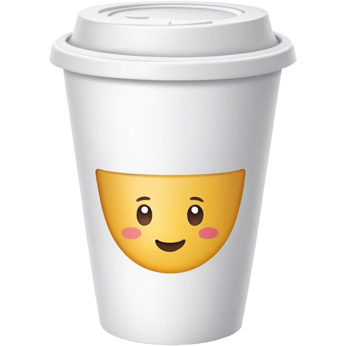 paper cup with lid on it emoji